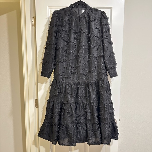 Black feathered Dainty Jewells dress - Picture 2 of 5